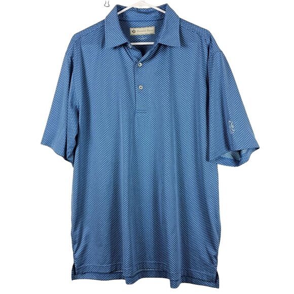 Donald Ross Mens Blue Golf Polo Shirt Porltand Golf Course PGC Size Large - Picture 1 of 5